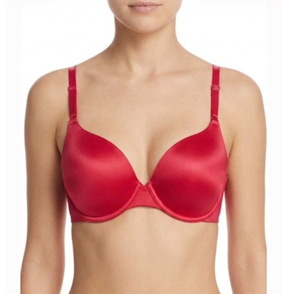 Victoria's Secret Red Microfiber Biofit Full Coverage Padded Underwire Bra 40C